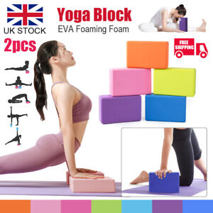 2Pcs Yoga Block Fitness EVA Foam Yoga Brick Pilates Stretching Exercise Workou
