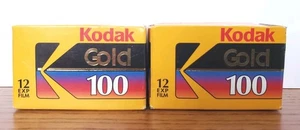 Vintage Kodak Gold 100 ISO 35mm Film 12 Exp 2 Rolls. Exp. Date 02/1998 Kodacolor - Picture 1 of 5