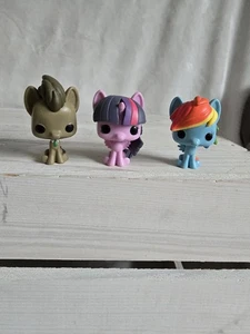 Pocket POP My Little Pony 3 pezzi zoccoli di latta, Celestia, Twilight Sparkle figure HTF - Foto 1 di 2
