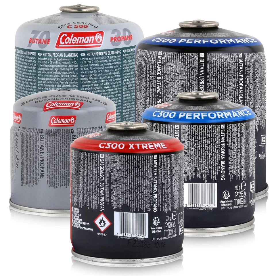 Coleman Gaskartuschen Gas Xtreme/Performance C190/C300/C500/ Camping