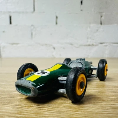 Lesney England Lotus Racing Car Green Yellow 1965 No 19 - Image 1 of 4