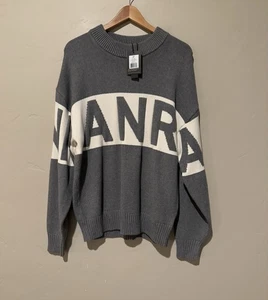 Suéter Alp N Rock Logo Talla M Gris Jaspeado Tejido Pullover Cuello Redondo Unisex - Imagen 1 de 16