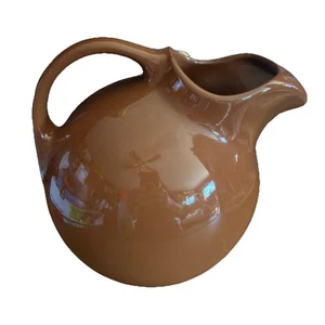 Hall Pottery Tilt Ball Pitcher Ice Guard #633 Made USA Vintage Terra Cotta Color - Picture 1 of 8