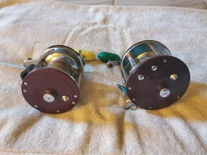 Vintage Saltwater Fishing Reels Penn x 2 Models #309 & #500 Jigmaster Both Work - Picture 1 of 10