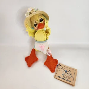 Annalee gelbe Ente mit Ostern geblümt Haube Schürze 1989 - Bild 1 von 11