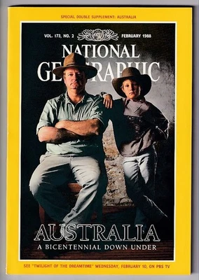FEB 1988 NATIONAL GEOGRAPHIC - AUSTRALIA -A BICENTENNIAL DOWN UNDER + SUPPLEMENT - Image 1 of 4