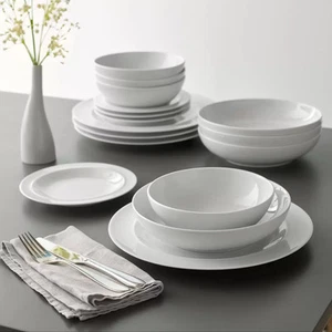 White by Denby 16 Piece Porcelain Dinnerware Set - Picture 1 of 8