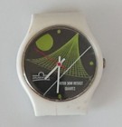 Werbeuhr Armbanduhr analog, Grünenthal Pharma Werbung Uhr, 1980er, Quartz