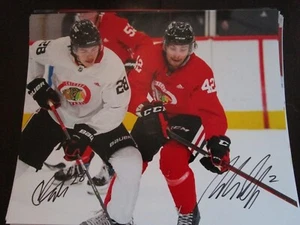 COLTON DACH NOLAN ALLAN DUAL SIGNED 8X10 MATTE PHOTO CHICAGO BLACKHAWKS - Picture 1 of 3