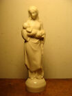 Old Porcelain Figure Crescent Moon Madonna Maria with Child Old Blue Brand