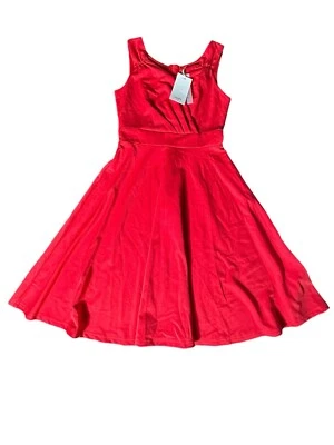 NUEVO CON ETIQUETAS GRACE KARIN Vestido Para Mujer Sin Mangas Talla XS Envolvente Cuello en V Línea A Rojo #Z2-1 Foto 1 de 4