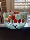 Beautiful Antique Legras French Glass Handpainted Decorated Floral Bowl ￼￼