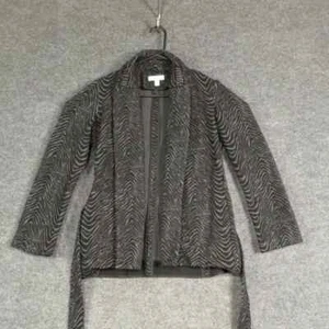 Calvin Klein Jacket Womens Size 6 Stylish Trendy Open Front Belted Ladies - Picture 1 of 12
