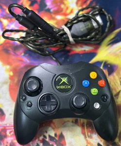 Original Xbox OEM S Type Schwarz Controller mit Breakaway Kabel - getestet/funktioniert - Bild 1 von 4