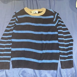 Boys children’s place Navy Blue striped Fall Crewneck Sweater Size small 5/6 - Picture 1 of 3