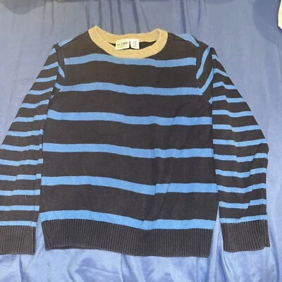 Suéter Cuello Redondo Otoño Rayas Azul Marino Lugar Niños Talla Pequeña 5/6 Foto 1 de 3