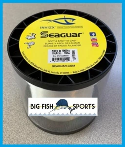 SEAGUAR INVIZX 100% Fluorocarbon Line 15lb/1000yd 15VZ1000 FREE SHIP 1000 YARDS - Picture 1 of 2