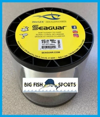 Línea Seaguar Invizx 100 % Fluorocarbono 15 lb/1000 yardas 15 VZ1000 ENVÍO GRATUITO 1000 YARDAS Foto 1 de 2