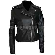 Krysten Ritter Jessica Jones Double Rider Motorcycle Wear Real Leather Jacket