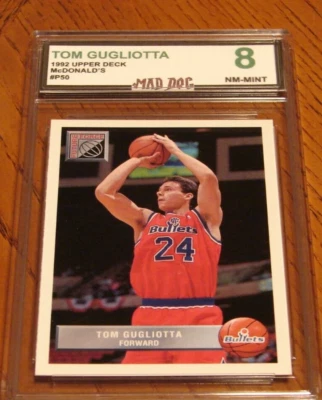 TOM GUGLIOTTA Rookie****1992 UPPER deck--McDONALDS--MINT 8--BULLETS------Mad DOG - Image 1 of 2