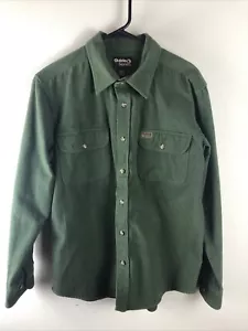 Camicia Camoscio Serie Guide Taglia S Verde Bottoni Cotone Flanella Uomo Outdoor - Foto 1 di 7