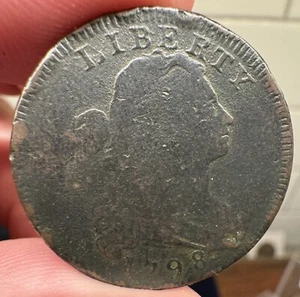 1798 Draped Bust LARGE CENT - United States - 0.01 USA 1 Penny 1C - LOW MINTAGE - Picture 1 of 6