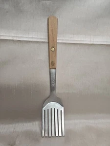 Vintage Barrett's Edelstahl Spatel dünner Holzgriff - Bild 1 von 6