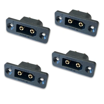 ✅ 4x Goldstecker XT90E-M Einbaustecker für Lipo Akku XT90 XT90H Stecker Schwarz - Bild 1 von 4