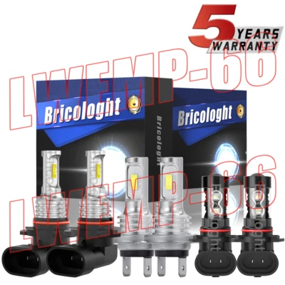 Farol de LED branco alto feixe baixo + lâmpadas de neblina para Subaru Outback 2005-2009 - Imagem 1 de 4