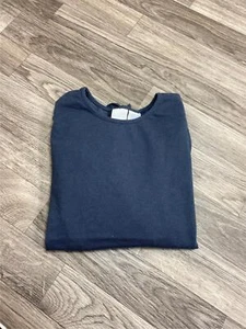 TAHARI Stretch Crewneck Blue Pullover Long Sleeve Basic Top Girl's Size 7 - Picture 1 of 8