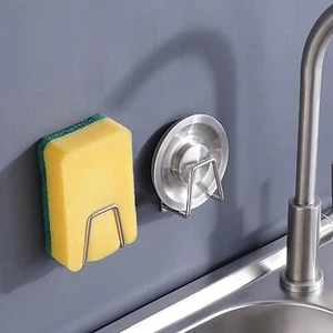 1-3x Kitchen Steel Sink Sponges Holder Self Adhesive Drying Rack5 Drain P3A3 - Picture 1 of 15