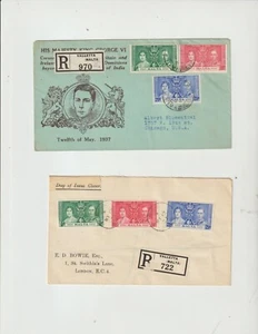 Malta 1937 FDC + KGVI Coronation Set one with  Special KGVI Cachet in Blue Color - Picture 1 of 2