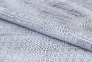 Crocodile Lamb skin white Color (100% Genuine Skin) - Picture 1 of 7