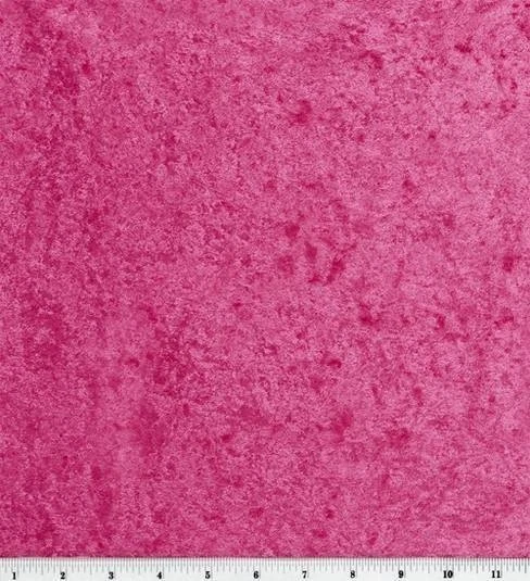 FUCHSIA  CRUSHED  PANNE VELVET KNIT FABRIC 2 WAY STRETCH   51X59 INCHES - Image 1 of 1