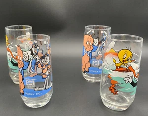 4er Set - 1979 Pepsi Sylvester & Porky Looney Tunes Trinkgläser - Bild 1 von 9