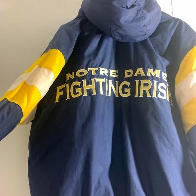 Chaqueta acolchada universitaria vintage años 90 NCAA NOTRE DAME FIGHTIN IRLANDESA XL Foto 1 de 4