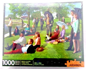 AQUARIUS THE OFFICE PICNIC AT THE PARK JIGSAW PUZZLE 1000 PIECES 20in*28in NIB - Picture 1 of 5