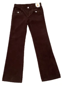 Gymboree Sweet Treats Brown Bow Gem Pocket Adjustable Corduroy Pants Sz 12 NWT - Picture 1 of 2