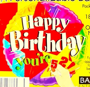 Happy Birthday Add A Number Personalizable 18 inch Mylar Foil Balloon New Party - Picture 1 of 4