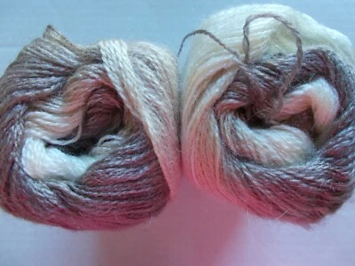 Ice Yarns Mohair Active yarn, brown/beige/camel shades lot of 2, (549 yds ea) - Image 1 of 3
