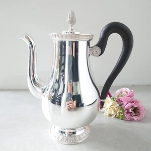 Christofle Malmaison Silverplate Ebony Coffee Pot Excellent - Picture 1 of 22