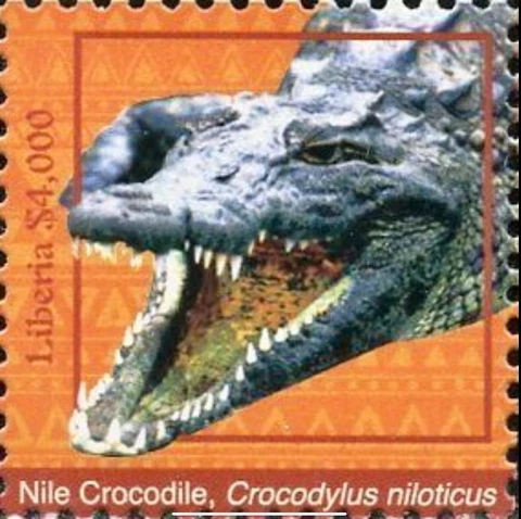 Liberia #Mi7087 MNH CV€100.00 2017 Crocodile Crocodylus Niloticus [3188] Cover