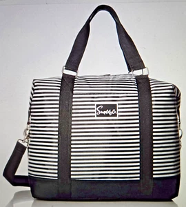 Simplily Co Overnight/Carry On Bag w/ Make up bag. Stripes- NIB - Picture 1 of 16