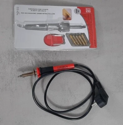 Pirografo con 5 punte, Potenza 30W, 230V - Immagine 1 di 4