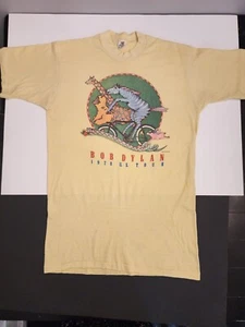 Authentic Vintage 1978 Bob Dylan US Tour T-Shirt Yellow Animals - Picture 1 of 19