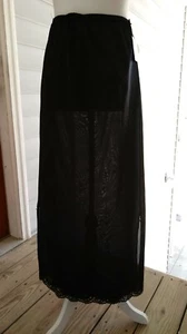 Neu mit Etikett neu aus altem Lagerbestand Vintage Philmaid schwarzer langer halber Slip Größe Small lang - Bild 1 von 5