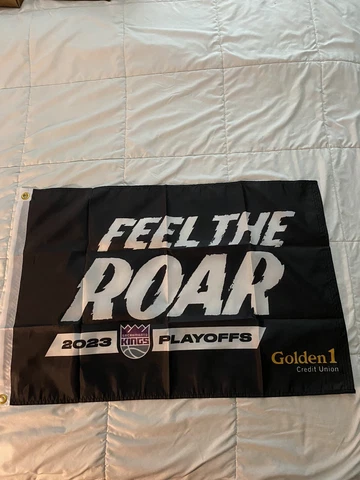 Sacramento Kings 2023 Playoffs  Banner/Beam! Nylon Flag. Feel the Roar! NEW! Cover