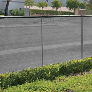 6x50' Zaun Sichtschutz Außenzaun Gitter Schatten Netz Abdeckung Grau Windschutz - Bild 1 von 10