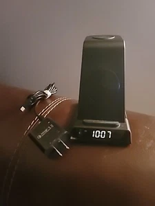  Black Wireless Charger Compatible For Samsung Galaxy S24 Ultra - Picture 1 of 7