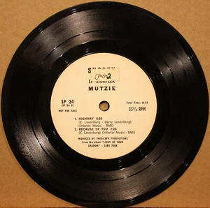 MUTZIE 4 Song LP Sampler 7" on SUSSEX SP 24 Highway COCAINE BLUES 33RPM PROMO - Picture 1 of 2